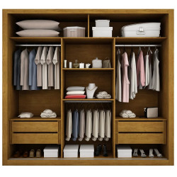 Guarda - Roupa Veneza Gold com 3 Portas Espelhadas - Rufato - Naturalle