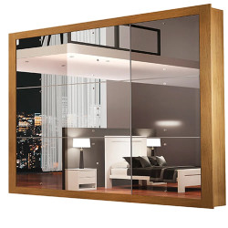 Guarda - Roupa Veneza Gold com 3 Portas Espelhadas - Rufato - Naturalle