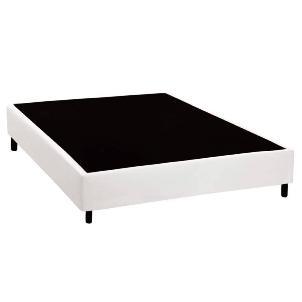 Base Box Solteiro Viúva 128x188 Courino - Branco