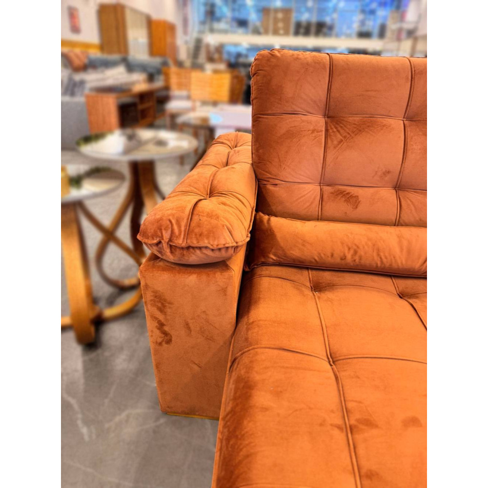 Sofá do Patrão Retrátil e Reclinável 2,30m – Molas Ensacadas - Terracota