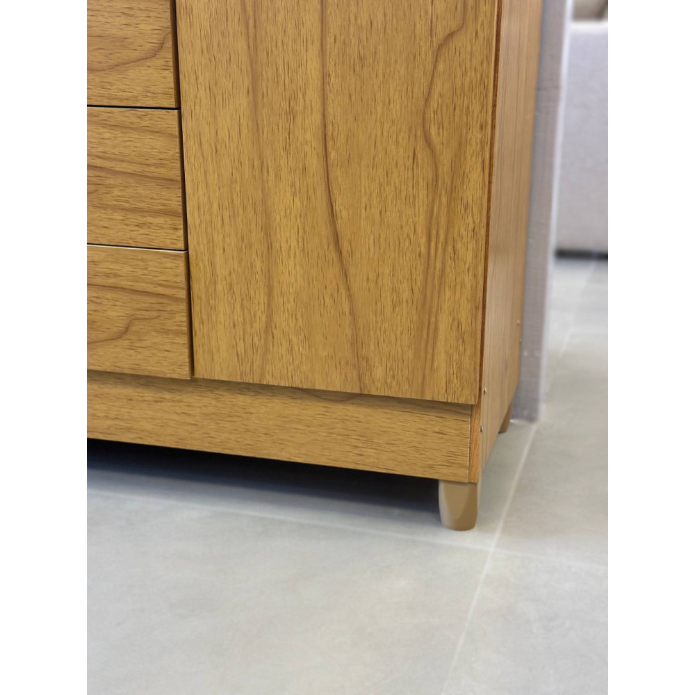 Cômoda Vitória c/ 5 Gavetas e 1 Porta e Chave - Cinamomo
