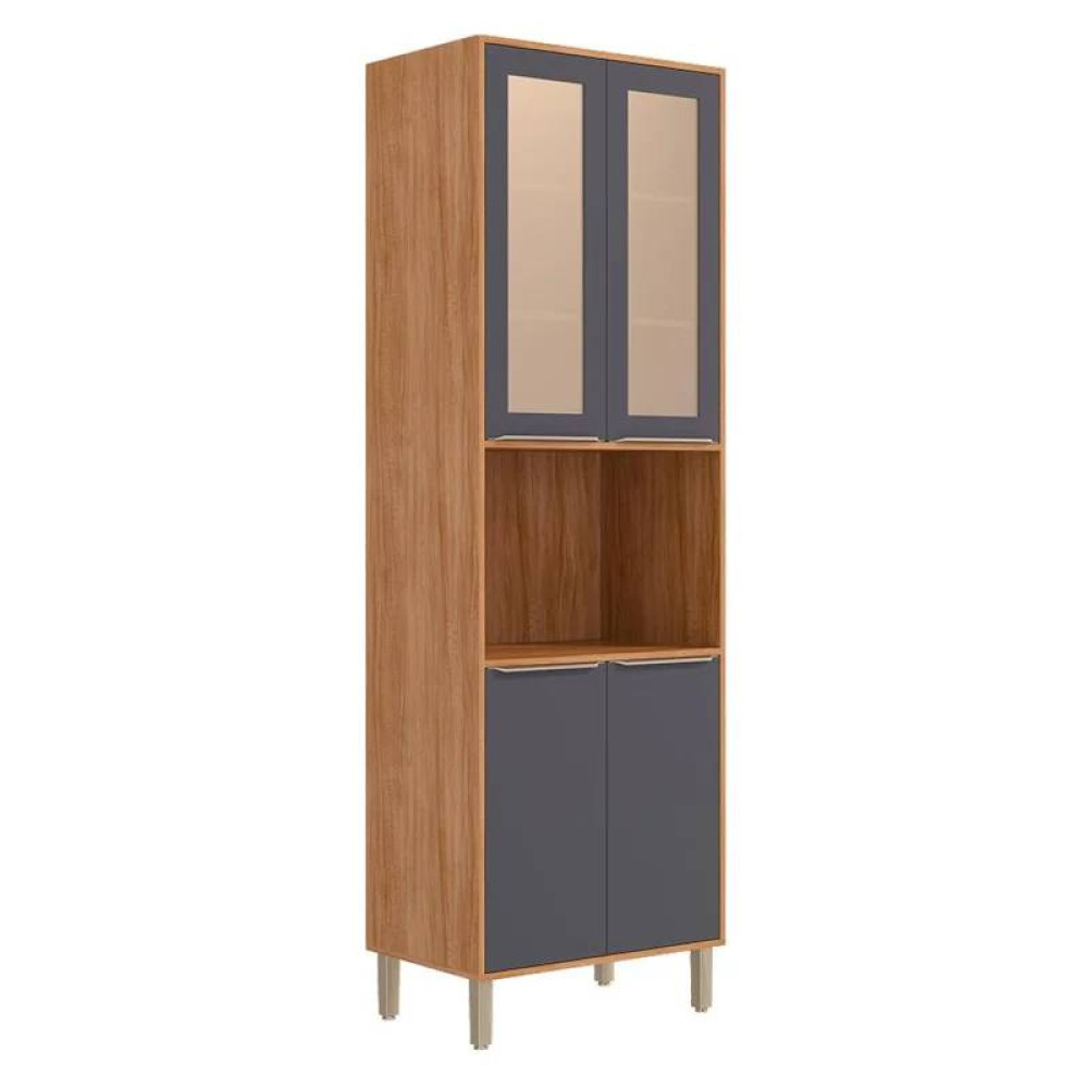 Paneleiro Torre quente Divina Reflecta 70cm 1 forno 4 porta - Cinamomo/Titanium