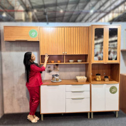 Cozinha Divina c/ 4 Peças c/ Paneleiro Torre quente Reflecta - Cinamomo/Off White