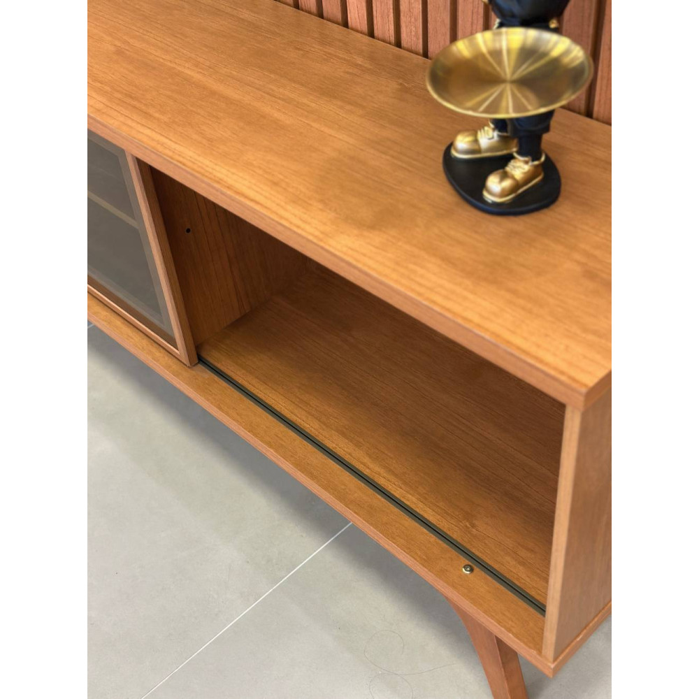 Rack Vitrum para TVs Até 75" c/2 Portas - Naturalle