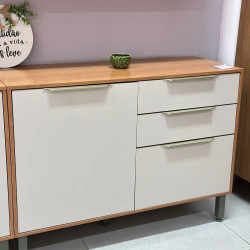 Balcão Divina 2 Gavetas e 2 Portas 120cm - Cinamomo/Off White