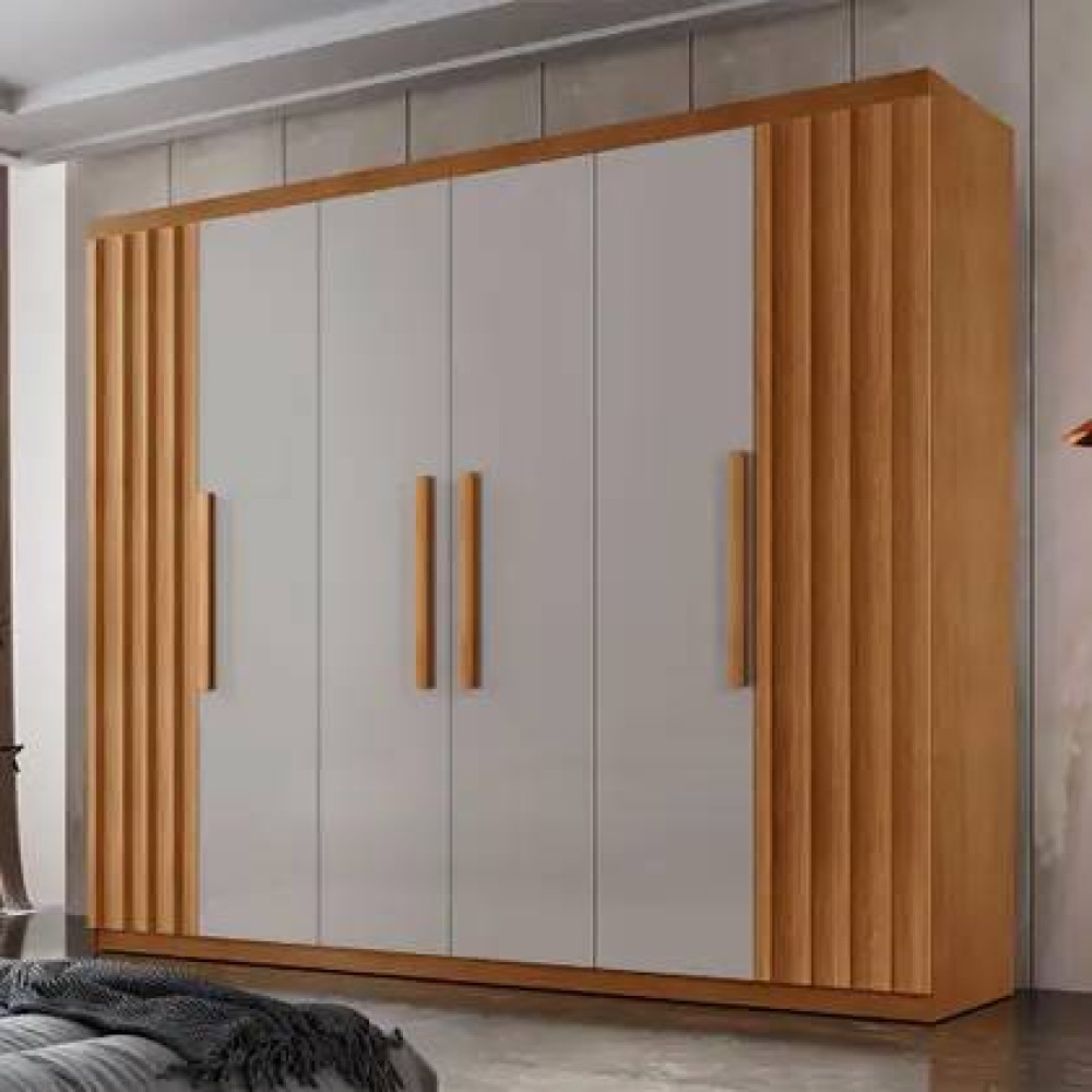 Guarda Roupa Cairo 6 Portas - Nature/Off White