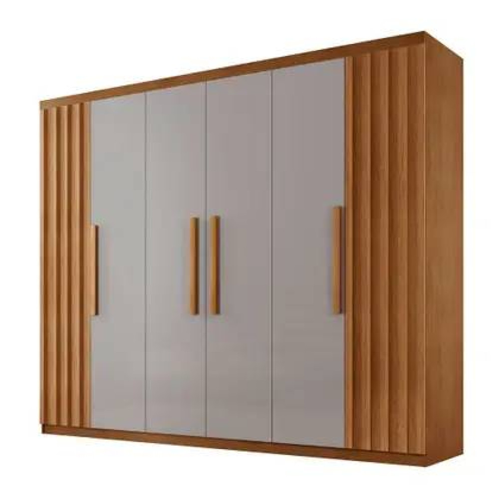 Guarda Roupa Cairo 6 Portas - Nature/Off White