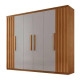 Guarda Roupa Cairo 6 Portas - Nature/Off White