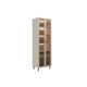 Cristaleira Allure C/ 2 Portas 1 Gaveta e C/ Led 70cm - Jequitiba/Gris Fosco 