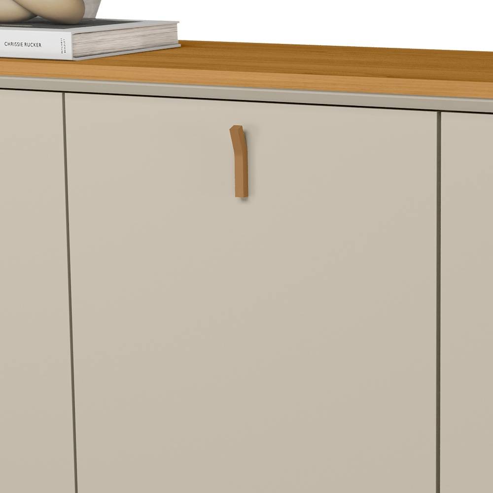 Aparador Buffet Aura 1.4 c/ 3 portas - Tauari/Off White Fosco  