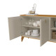 Aparador Buffet Aura 1.4 c/ 3 portas - Tauari/Off White Fosco  
