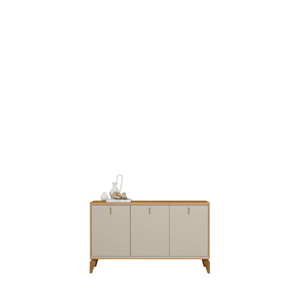 Aparador Buffet Aura 1.4 c/ 3 portas - Tauari/Off White Fosco  