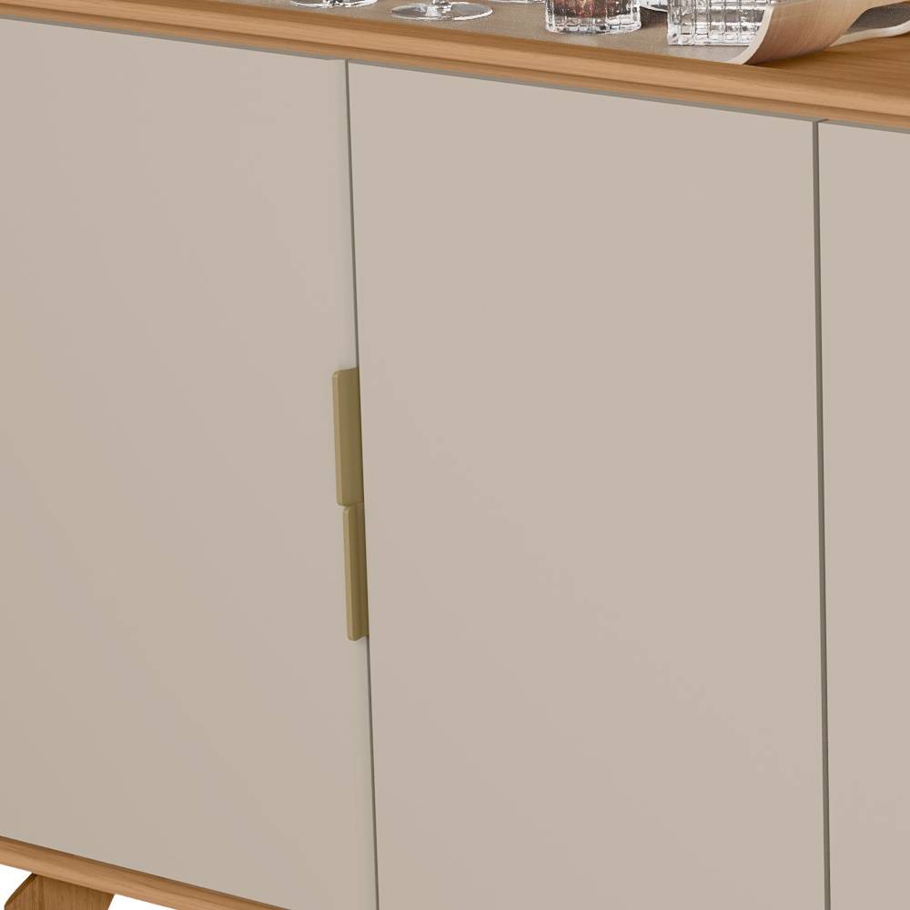 Aparador Buffet Evora 1.6  c/4 portas - Jequitiba/Off White Fosco 