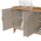 Aparador Buffet Evora 1.6  c/4 portas - Jequitiba/Off White Fosco 