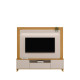 Estante Home Munique c/ Led para Tvs até 70 " -  Tauari/Off White Fosco