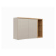 Armário Aéreo 120cm c/ 2 portas  Allure - Jequitibá/Gris Fosco