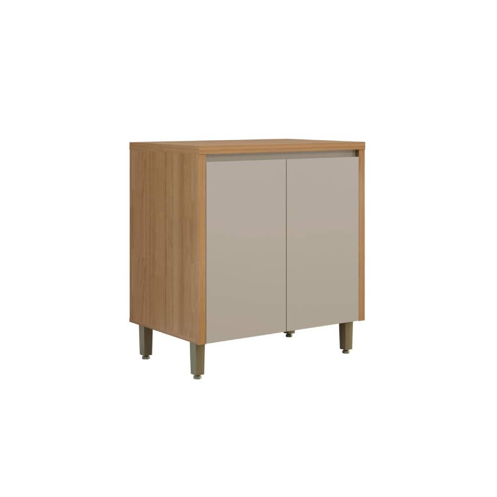 Balcão c/ 2 portas 80cm Allure - Jequitibá/Gris Fosco