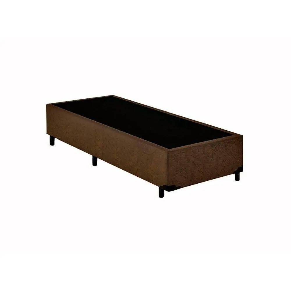 Base Box Solteiro 88x188x30 Linho - Marrom