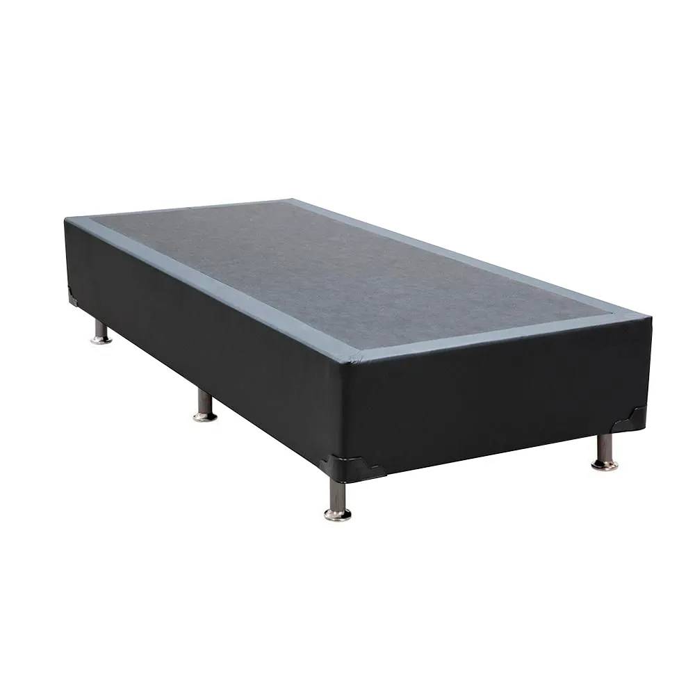 Base Solteiro (88x188x23) Courino - Preto