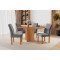 Mesa de Jantar Salinas 120x80 c/ 4 Cadeiras Londres Cinza - Cinamomo