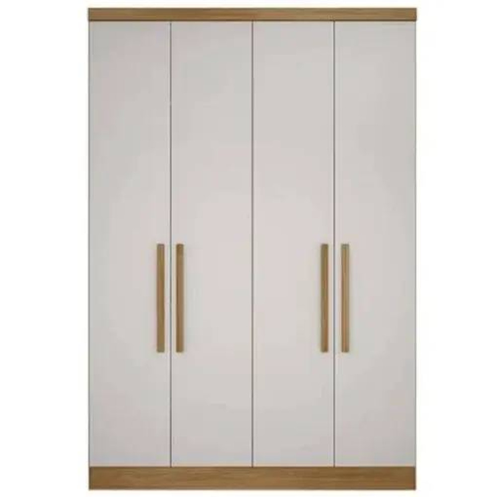 Guarda Roupa Rizon Módulo 4 Portas 3 Gavetas Novo Horizonte - Cinamomo/Off White