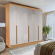 Guarda Roupa Casal Alvorada 6 Portas c/ 6 Gavetas - Nature /Off White