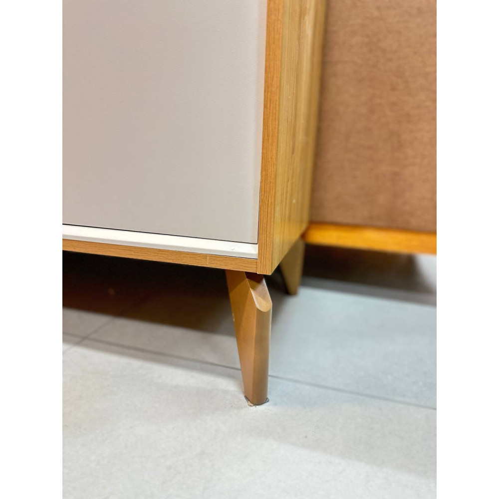 Aparador Buffet Aura 1.4 c/ 3 portas - Tauari/Off White Fosco  