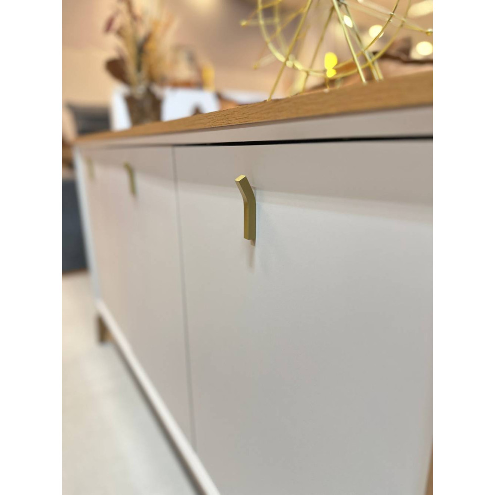 Aparador Buffet Aura 1.4 c/ 3 portas - Tauari/Off White Fosco  