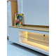 Rack Bancada Santorini c/ Painel Santorini c/ Led para Tvs até 75" - Tauari/Off White Fosco