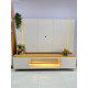 Rack Bancada Santorini c/ Painel Santorini c/ Led para Tvs até 75" - Tauari/Off White Fosco