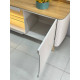 Rack Bancada Santorini c/ Painel Santorini c/ Led para Tvs até 75" - Tauari/Off White Fosco