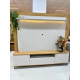 Estante Home Munique c/ Led para Tvs até 70 " -  Tauari/Off White Fosco