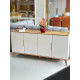 Aparador Buffet Evora 1.6  c/4 portas - Jequitiba/Off White Fosco 