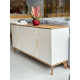 Aparador Buffet Evora 1.6  c/4 portas - Jequitiba/Off White Fosco 