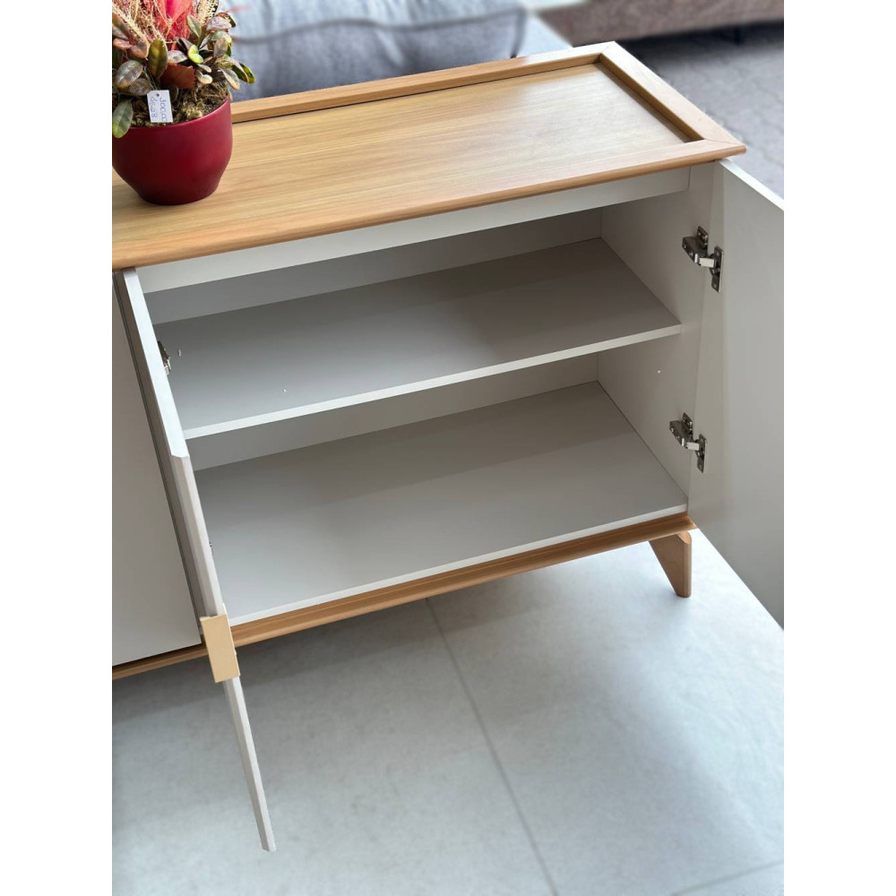 Aparador Buffet Evora 1.6  c/4 portas - Jequitiba/Off White Fosco 