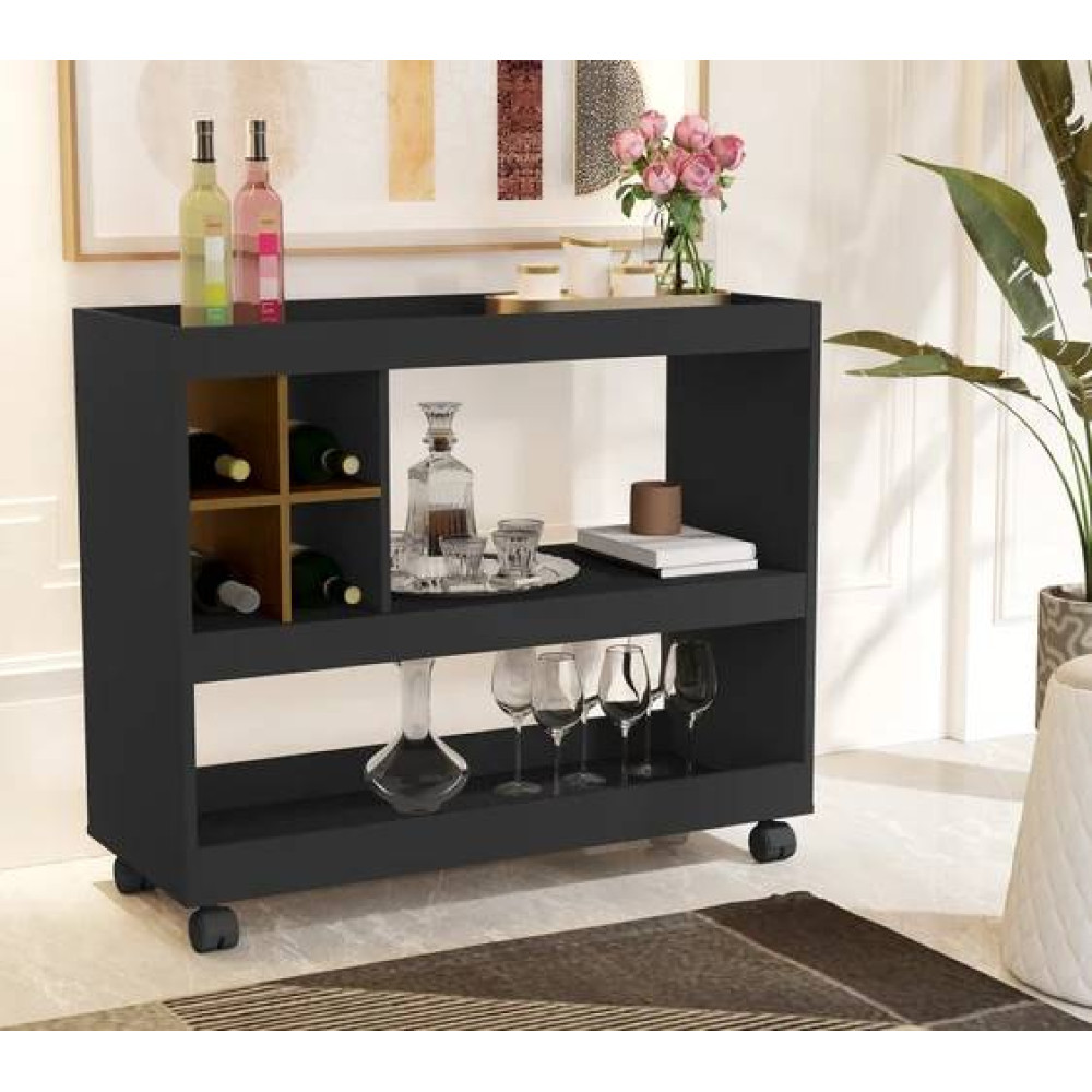 Aparador Adega JB 4050 - Jb Bechara - Preto/Nature