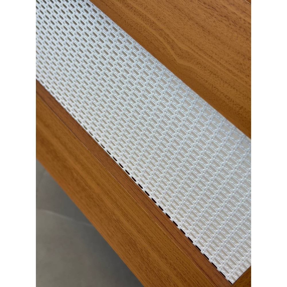 Mesa de Cabeceira City c/ 1 Gaveta - Off White/Cedro
