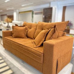 Sofá Living Jadore Confort 3 lugares Linho - Terracota 5049