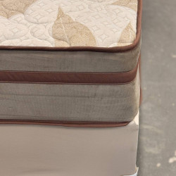 Colchão Due Casal com Molas Ensacadas 26x188x138cm + Base Cama Box Casal Courino - Bege