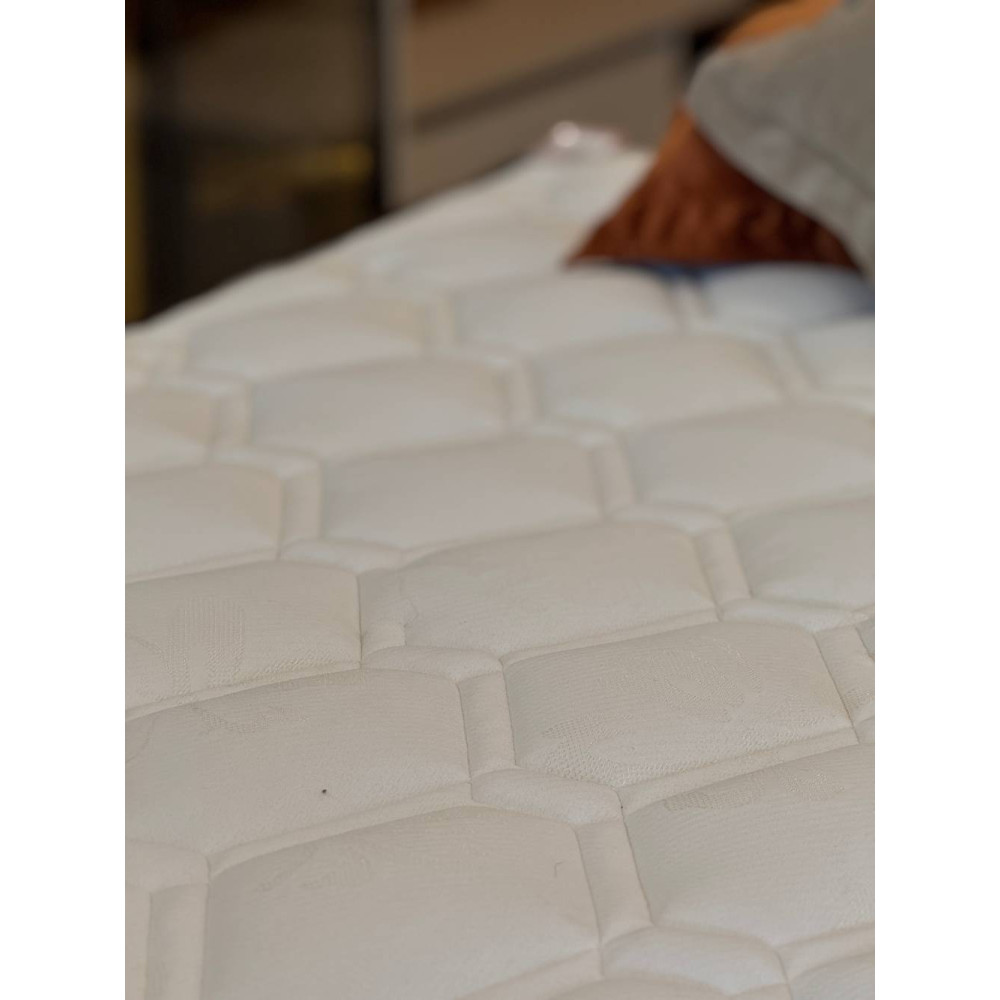 Colchão Prada Casal com Molas Ensacadas 32x188x138cm + Base Cama Box Casal Courino - Marrom 