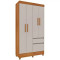 Guarda Roupa Oregon c/ 4 Portas e 2 Gavetas - Cinamomo/Off White