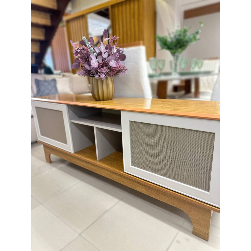 Rack Frescor para TV até 65'' - Cinamomo/Off White