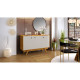 Aparador Buffet Harmonia c/ 3 Portas - Cinamomo/Off White