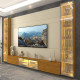 Home Luminare c/ Porta Reflecta 293cm c/ Led para Tv até 85 " - Off White/Naturale