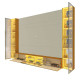 Home Luminare c/ Porta Reflecta 293cm c/ Led para Tv até 85 " - Off White/Naturale