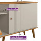 Rack Bancada Rubi para Tvs até 50 " - Nature/Off White