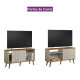 Rack Bancada Rubi para Tvs até 50 " - Nature/Off White