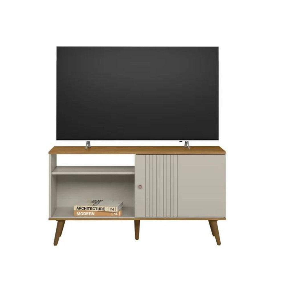 Rack Bancada Rubi para Tvs até 50 " - Nature/Off White