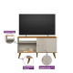 Rack Bancada Rubi para Tvs até 50 " - Nature/Off White