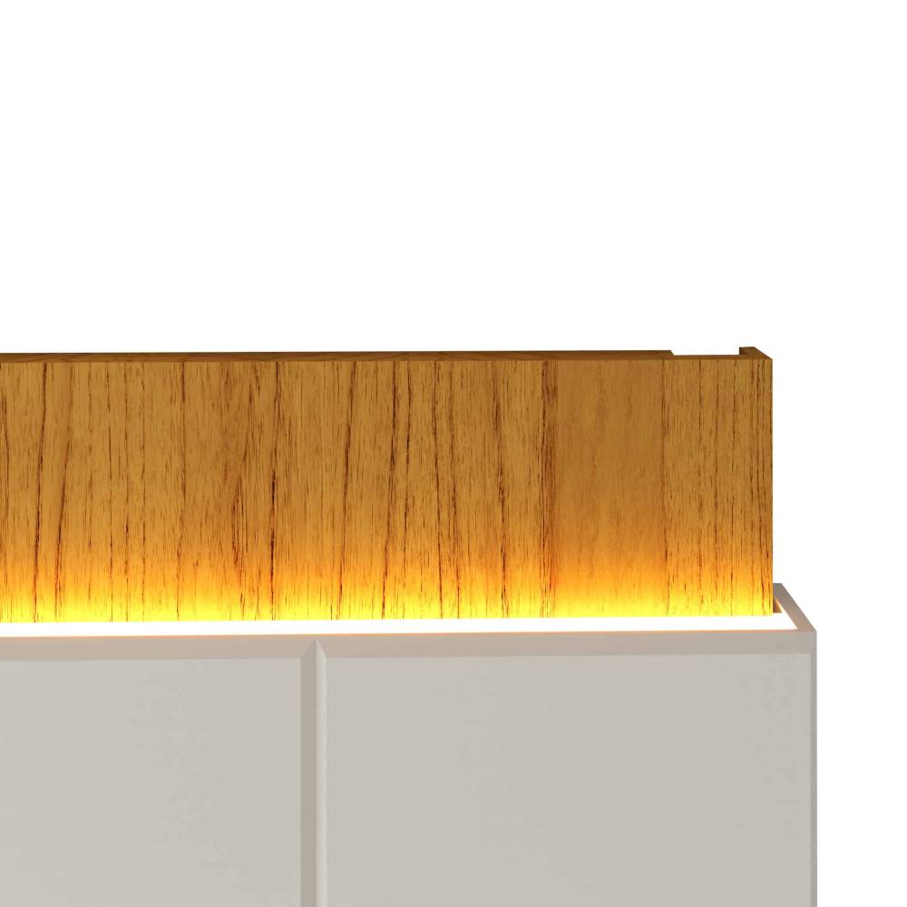 Conjunto Painel Magnífico 220 + Rack Magnífico 212 - Naturale/Off White